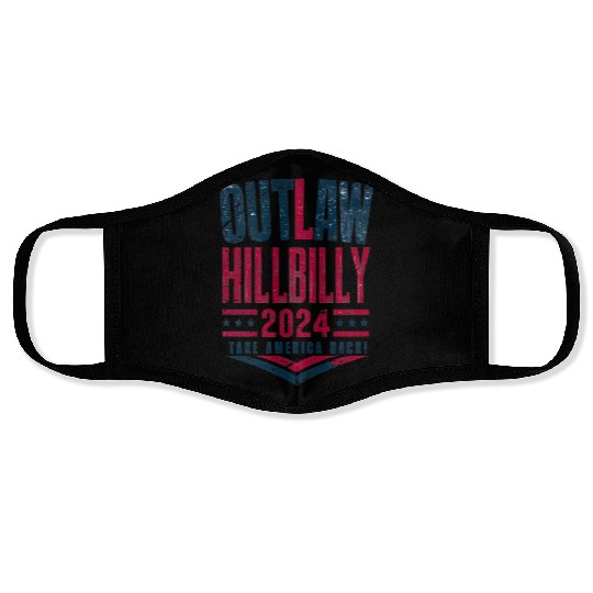 Vintage Elections Outlaw Hillbilly US Flag Face Masks