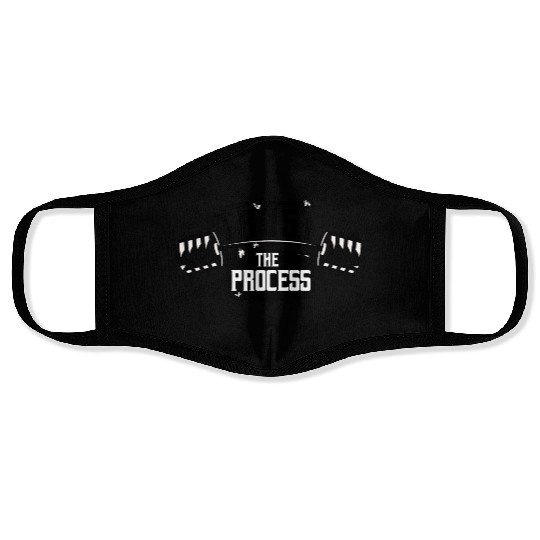 Trust The Process Motivational Quote Gym Face Masks