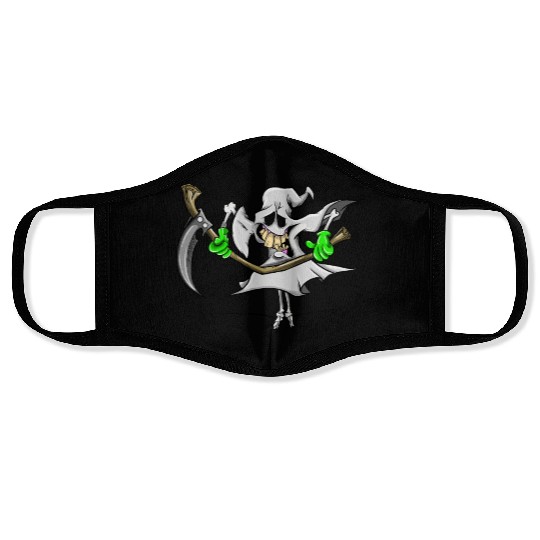 Sneakiest ghost ever Face Masks