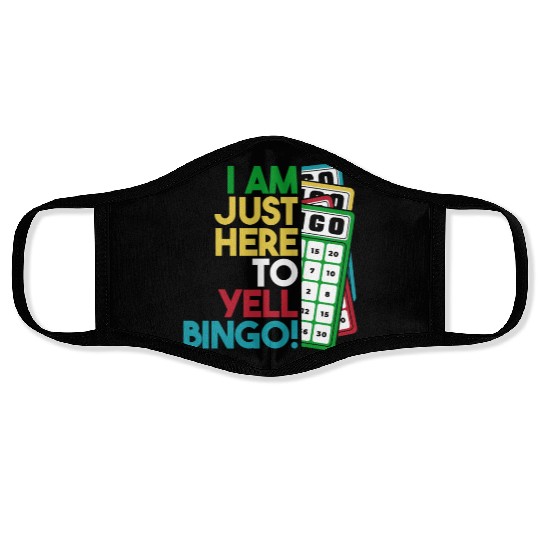 Just Here To Yell Bingo Professional Caller Face Masks