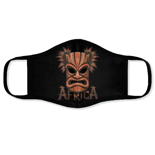 African Tribal Mask Face Masks