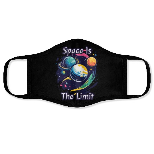 Space Is The Limit Motivational Face Masks