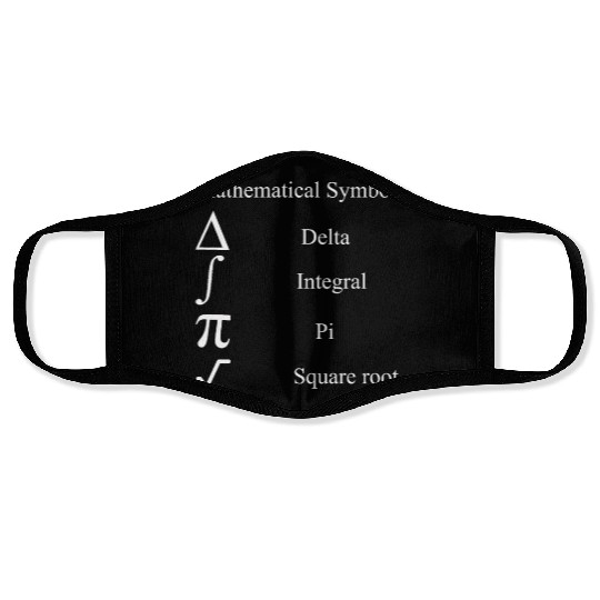 mathematical symbols Pi Square root Integral Delta Face Masks