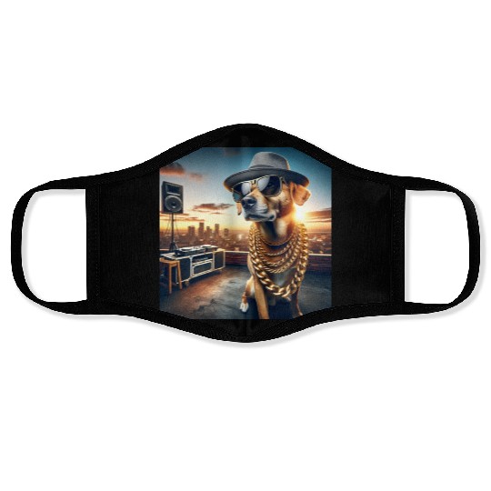 Hip Hop Dog Chain Face Masks