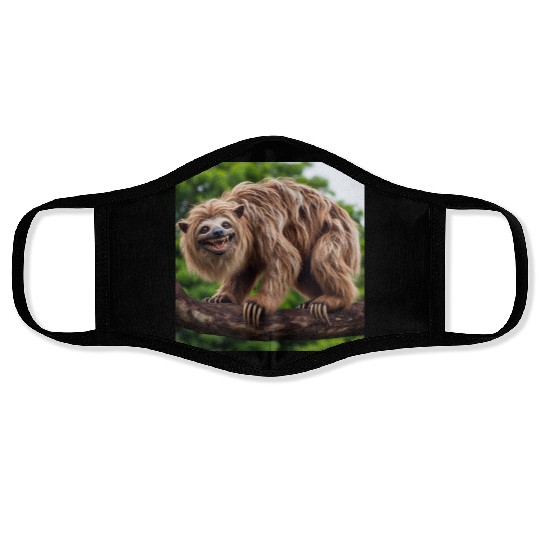 The hyena-sloth Face Masks