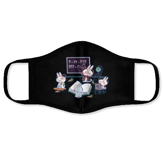 Bunnies Math, Funny Back To School Face Masks