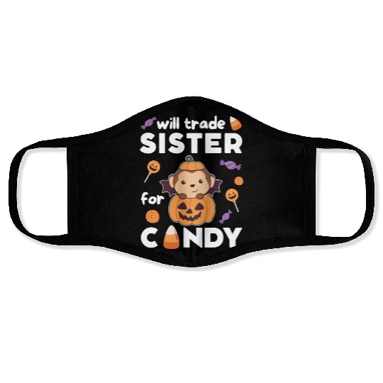 Monkey Halloween Trade Sister For Candy Face Masks