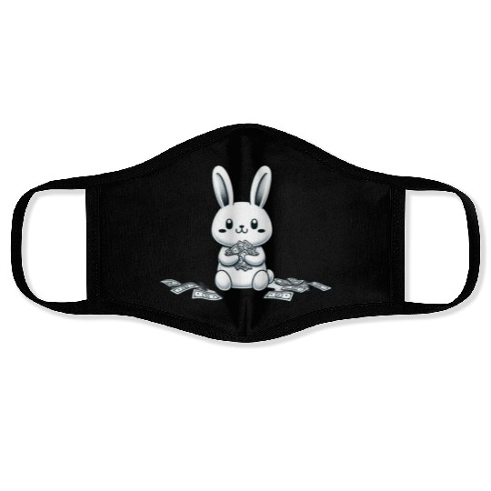lucky money rabbit Face Masks