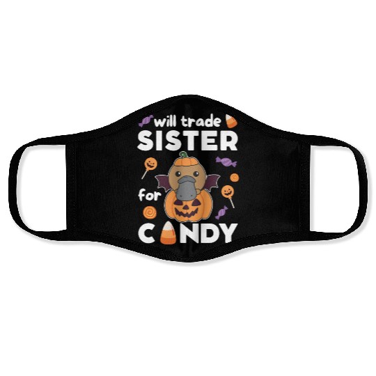 Platypus Halloween Trade Sister For Candy Face Masks