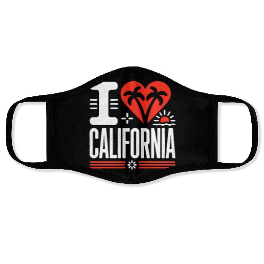 I love California | The Golden State Face Masks