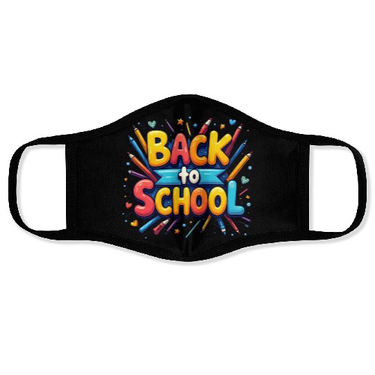 Bright and Vibrant Back to School Face Masks