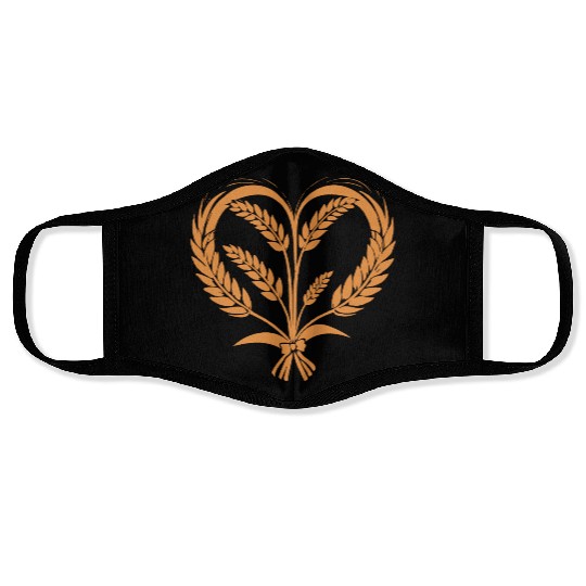Wheat Cereal Grain Food Lover Funny Design Face Masks