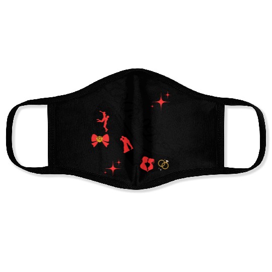 Bride Wedding Engagement Honeymoon Classy Boho Face Masks