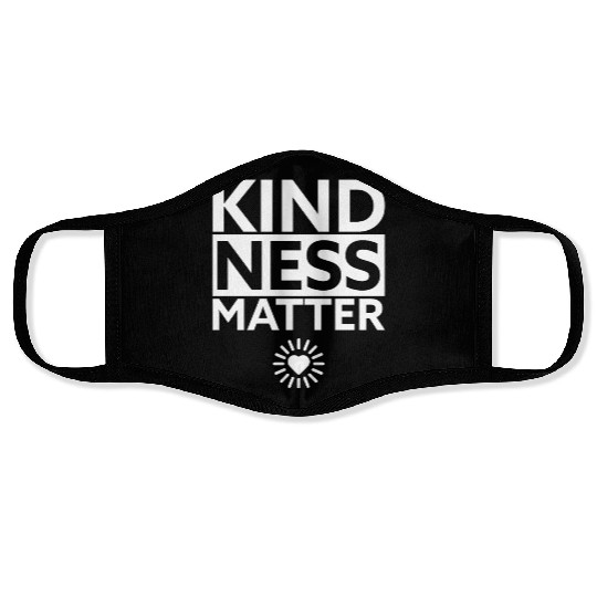 Kindness Matters Positive Message Heart Design Face Masks