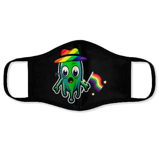 Rainbow Lgbtq Weird Creature Face Masks