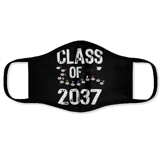 Funny Class of 2037 Grow With Me Back To School Face Masks