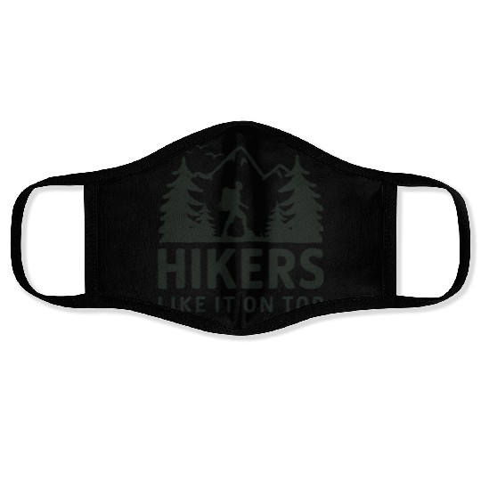Hiker Nature Mountain Forest Outdoor Face Masks