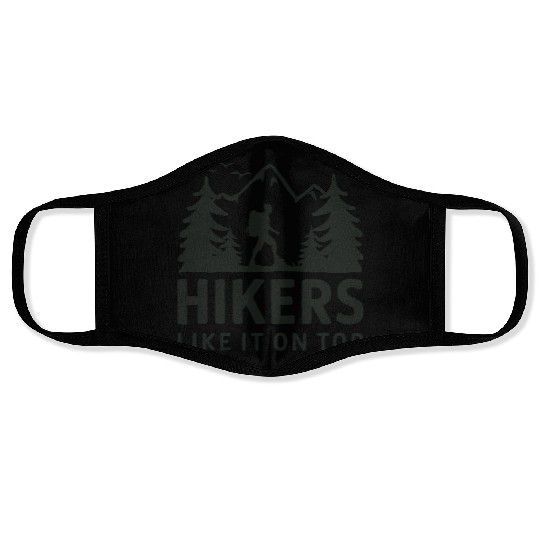 Hiker Nature Mountain Forest Outdoor Face Masks