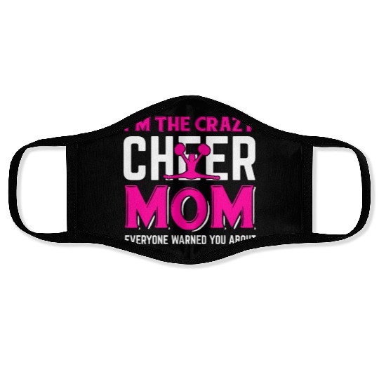 Crazy Cheer Mom Cheerleading Mommy Mother's Day Face Masks