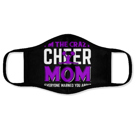 Crazy Cheer Mom Cheerleading Mommy Mother's Day Face Masks
