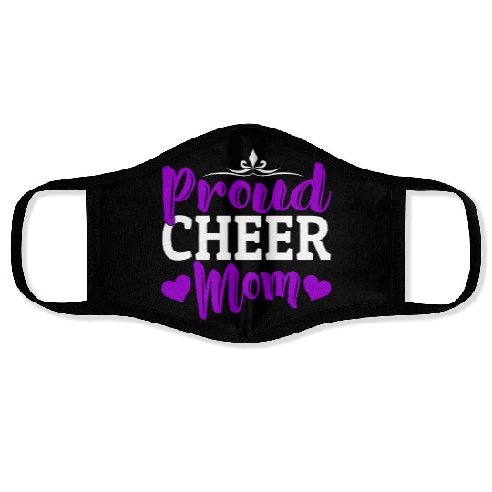 Proud Cheer Mom Cheerleading Mommy Mother's Day Face Masks