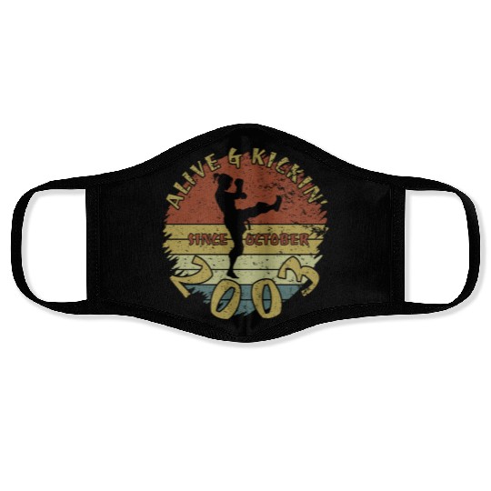 21st birthday Alive and kickin since 10/2003 Face Masks