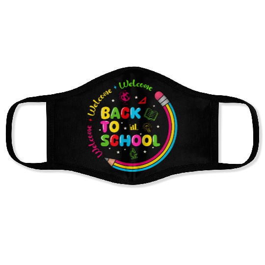 Welcome Back To School First Day of School Face Masks