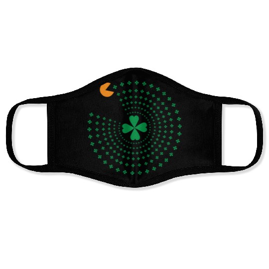 St Patrick Pacman Face Masks