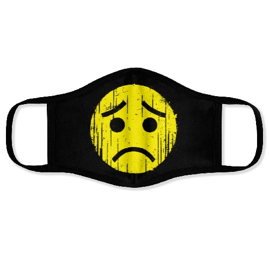 Depressed Emoticon Face Masks