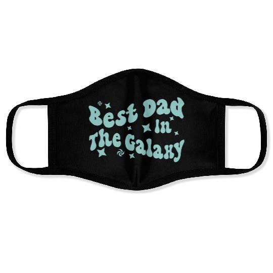 best dad in the galaxy logo father day gift dad Face Masks