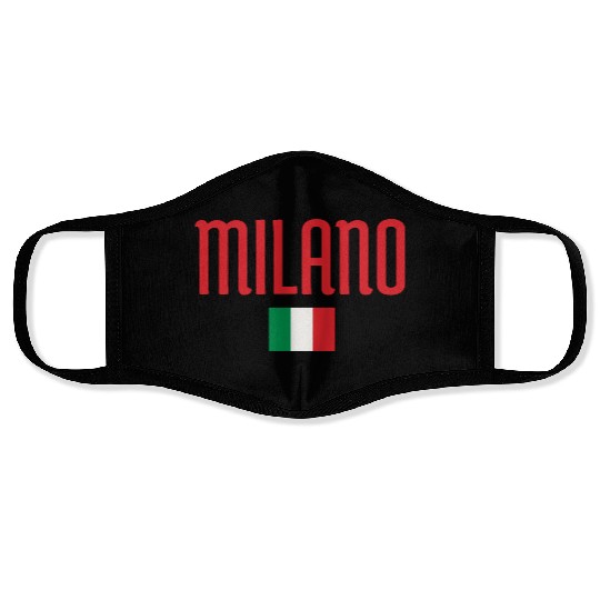 Vivid Milan Italy Flag Pattern Face Masks