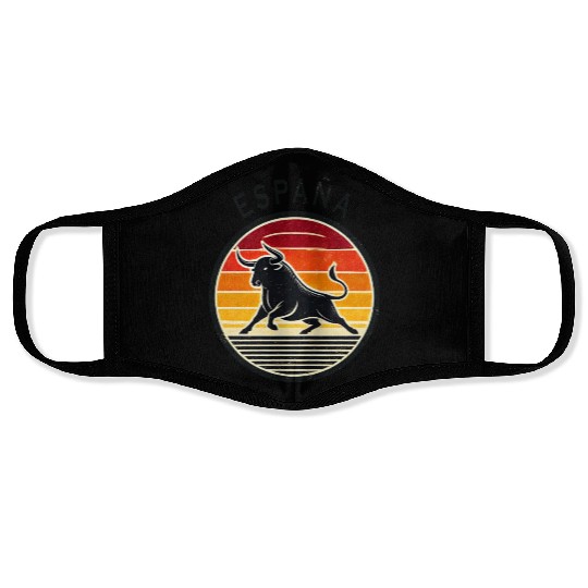 Spain Taurus Design Face Masks