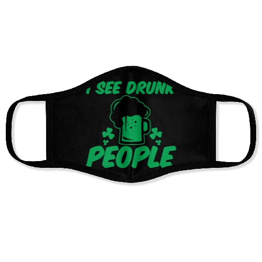 I See Drunk People 2 Face Masks