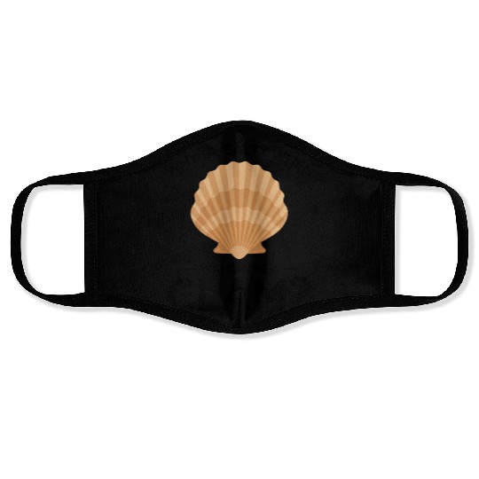 Clam Shell Seashells Collector Beachcomber Beach Face Masks