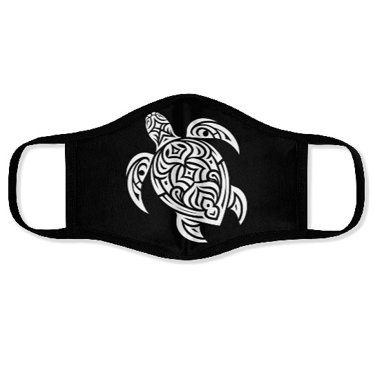 Cute Turtle T Tattoo Style Face Masks