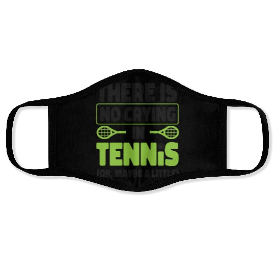 Funny Tennis Player Racket There Face Masks
