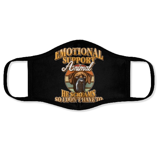 Emotional Support Animal Great Dane Companion Face Masks