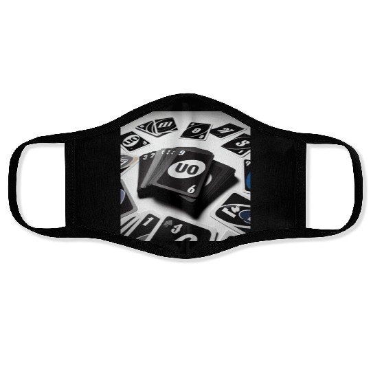 Black Uno Cards Face Masks