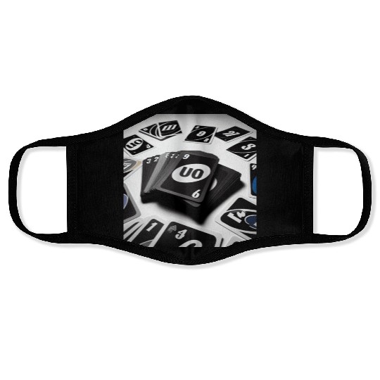 Black Uno Cards Face Masks