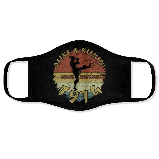 50th birthday Alive and kickin since 11/1974 Face Masks