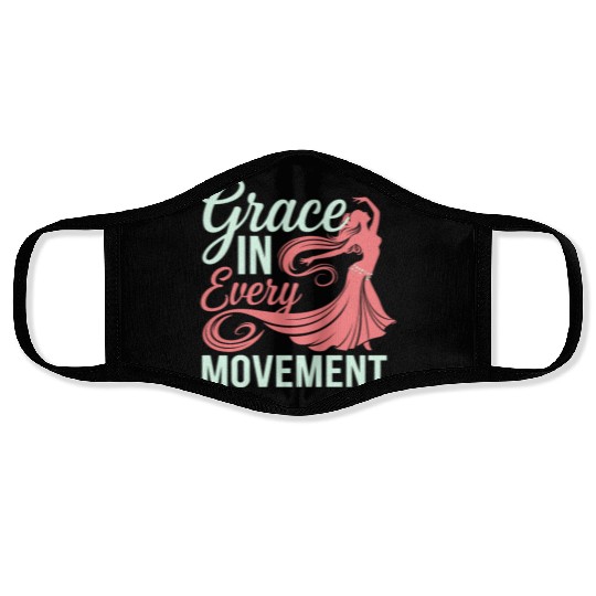 Tribal Fusion Rhythmic Dance Art For Belly Dance Face Masks