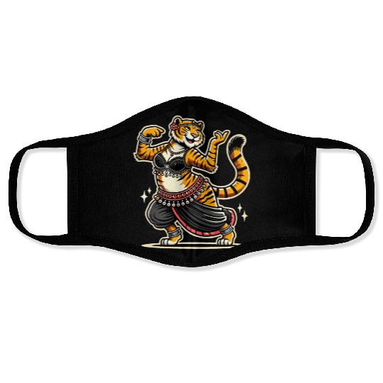 Tribal Fusion Rhythmic Dance Art For Belly Dance Face Masks