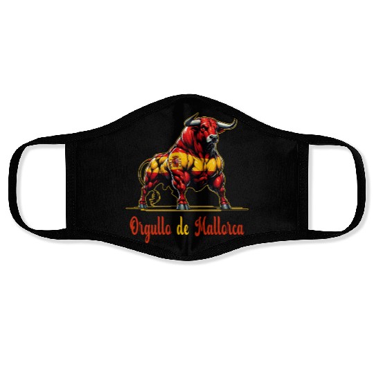 The pride Mallorca flag design Face Masks