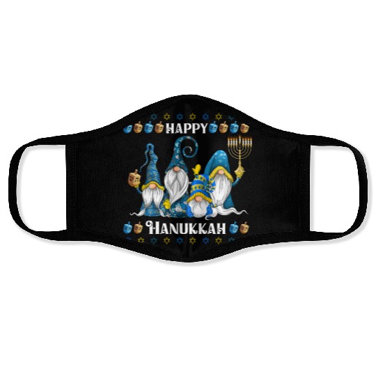 "Hanukkah Gnome" Wishing You a Happy Hanukkah Face Masks