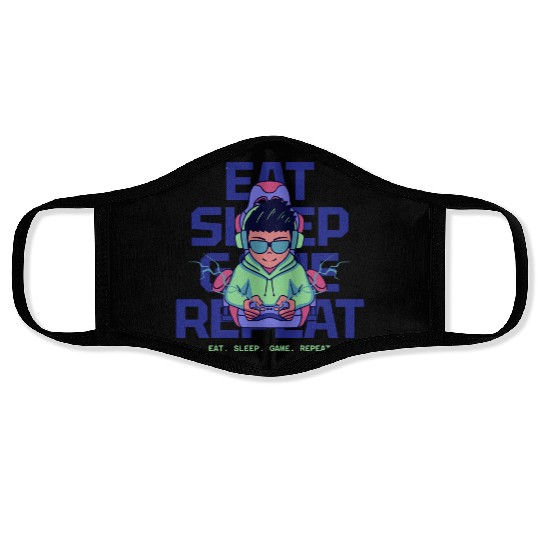 design Level Up Tees Face Masks