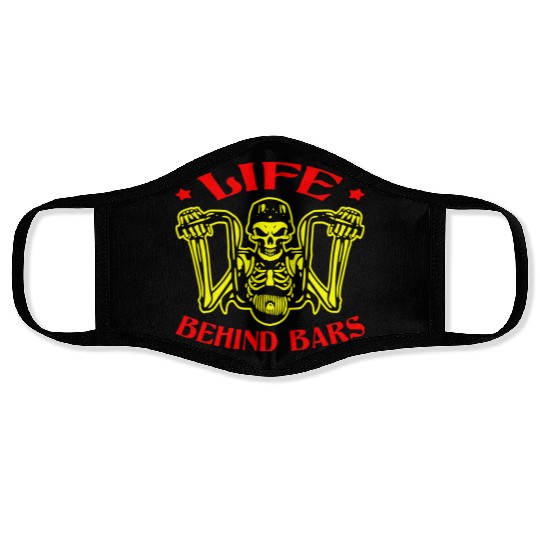 Life Behind Bars Biker LIKE US ON FACEBOOK #USAP Face Masks