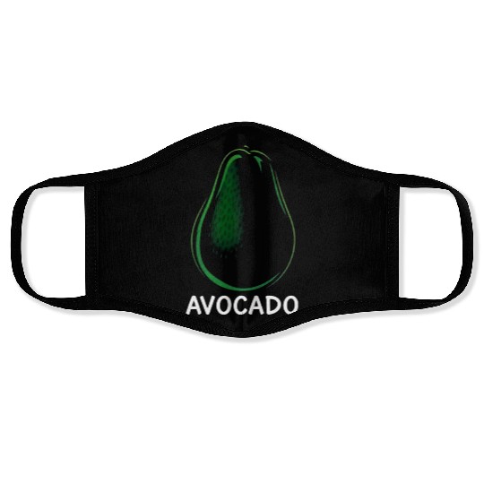 Avocado food art vegan design 9 Face Masks
