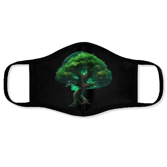 Green Space Tree Face Masks