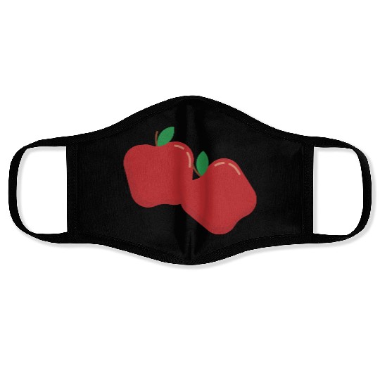 red apple Face Masks