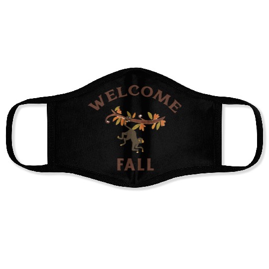 Welcome Fall Monkey Face Masks